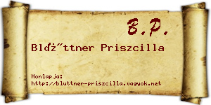 Blüttner Priszcilla névjegykártya